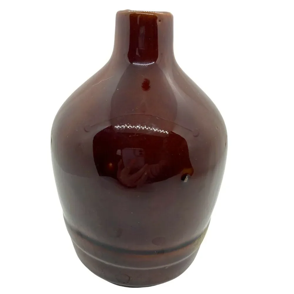 Potbelly Police Bobby Little Vase Vintage Norcrest Brown Tan Ceramic 6" - Picture 3 of 9
